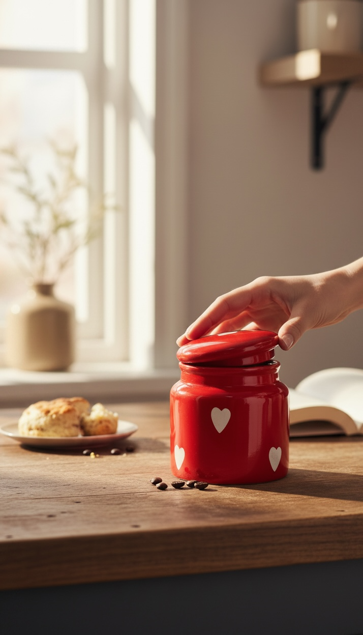 Love Pop Jar (1 Piece, Red Hearts)