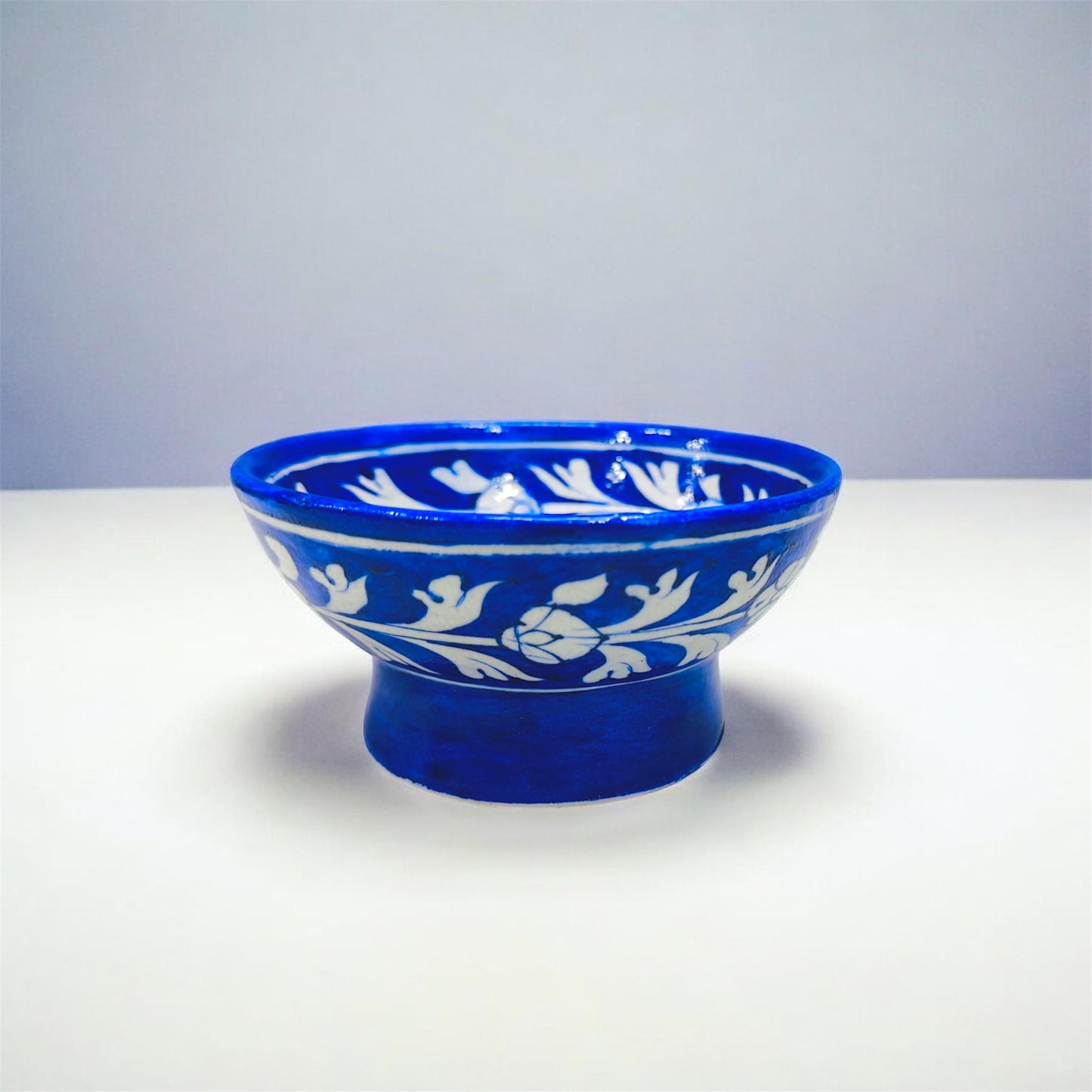 5 Inch Blue Pottery Bowl