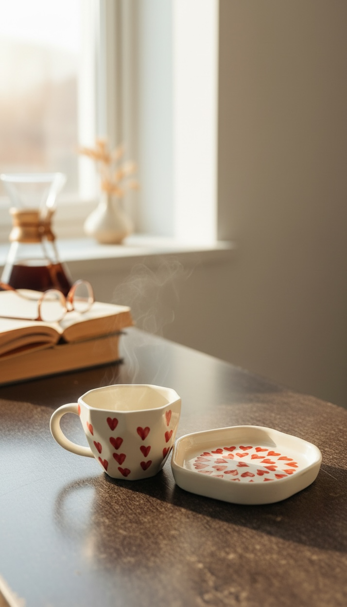 Love Doodle Cup & Saucer Set (1 Cup + 1 Saucer)