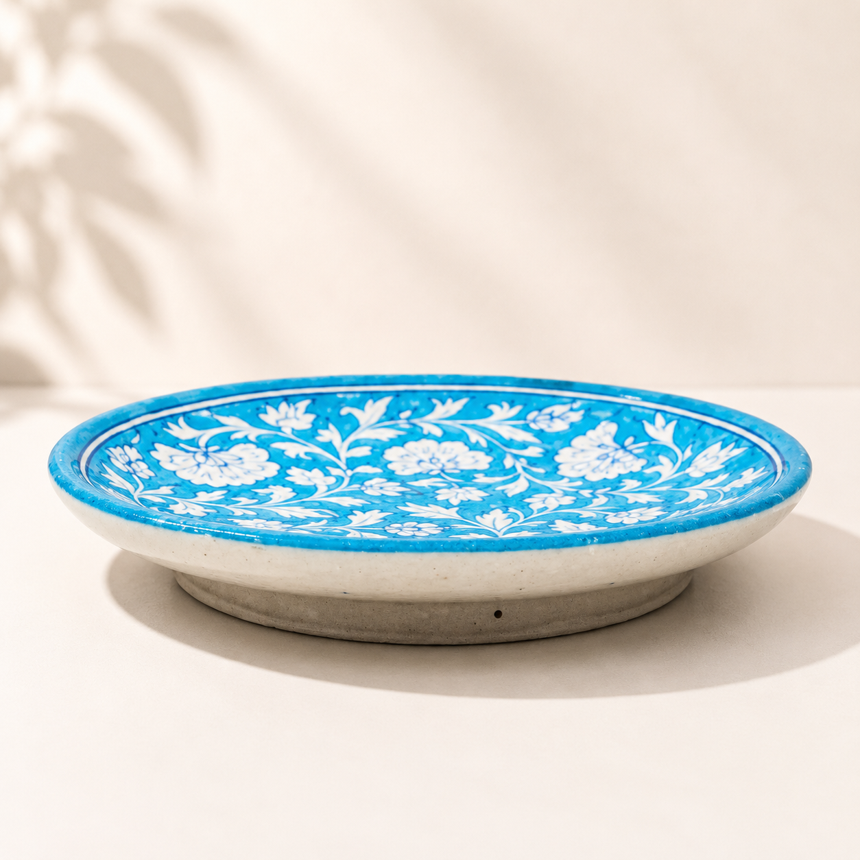 10 Inch Blue Pottery Plate