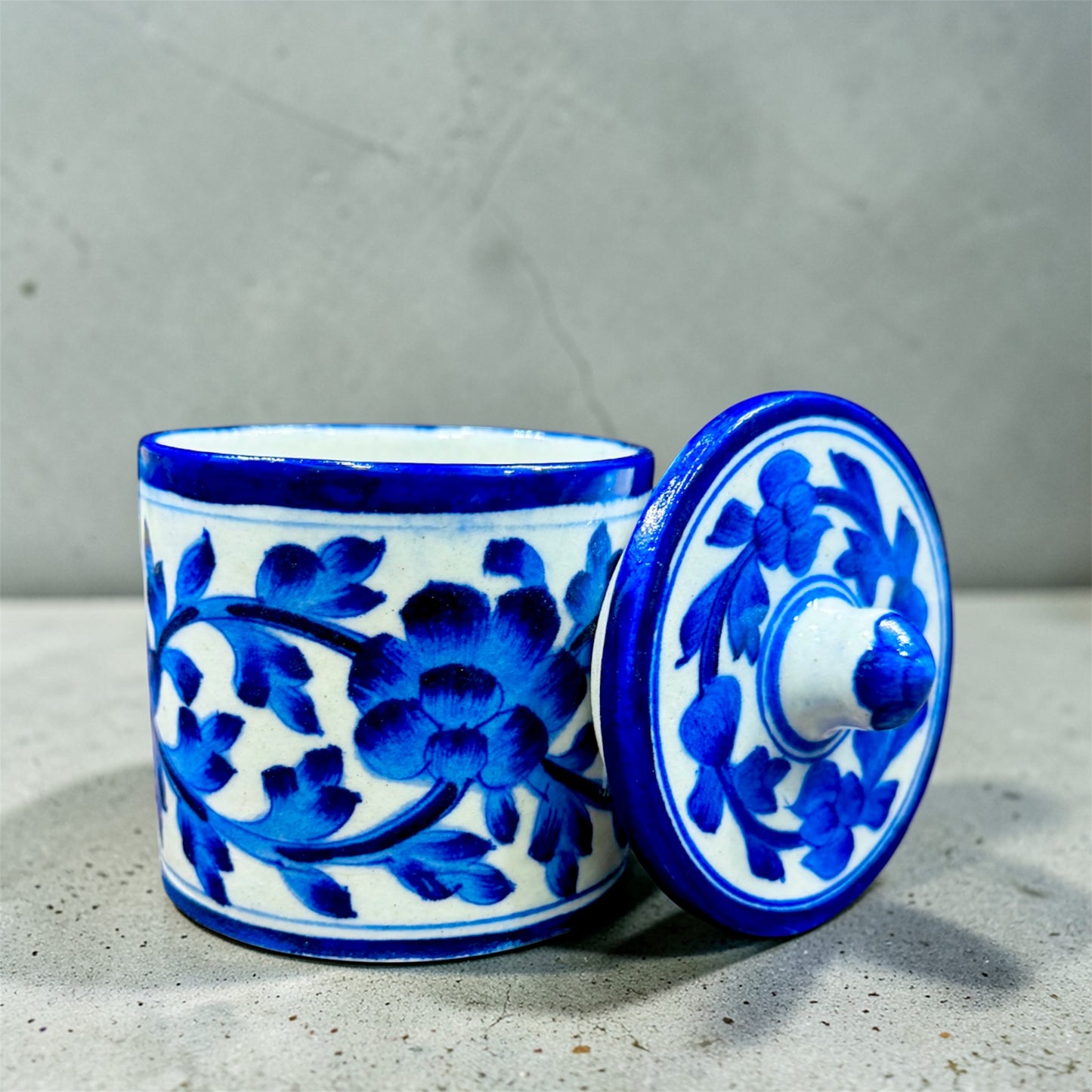 4-inch Blue Pottery Jar