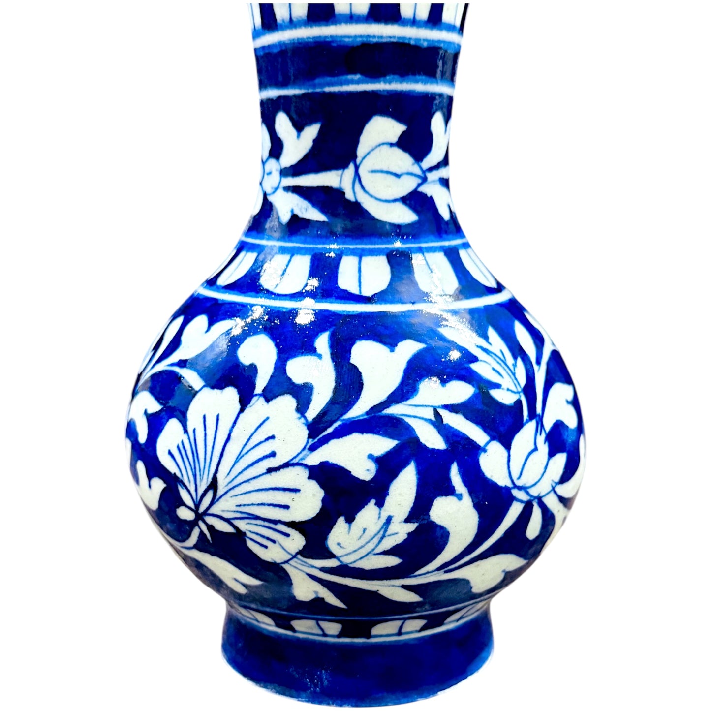 8-inch Blue Pottery Vase