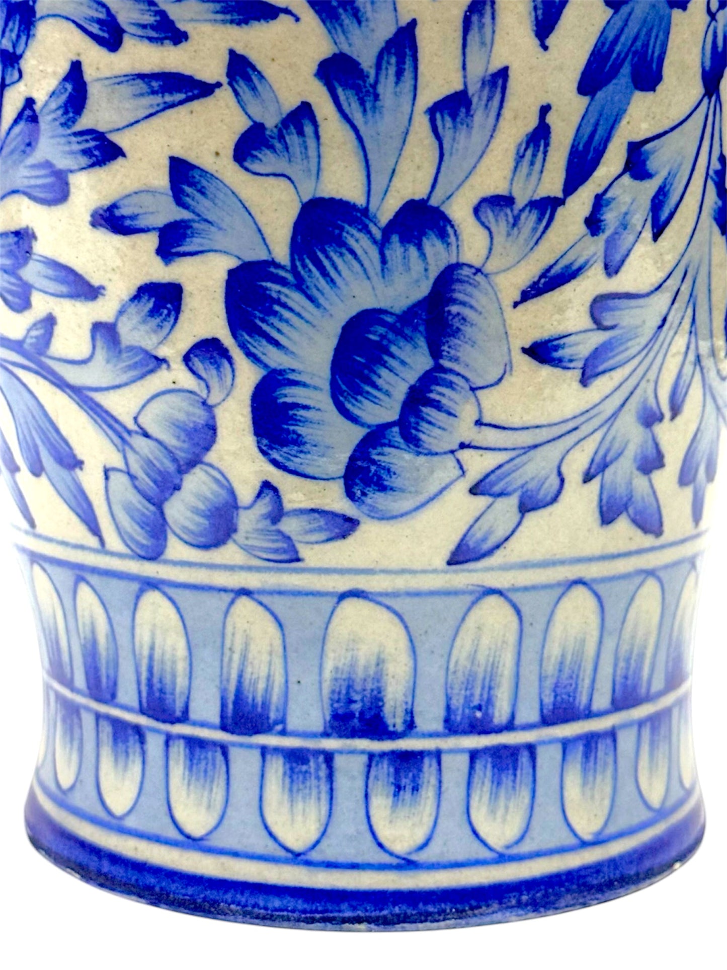 12-inch Blue Pottery Vase