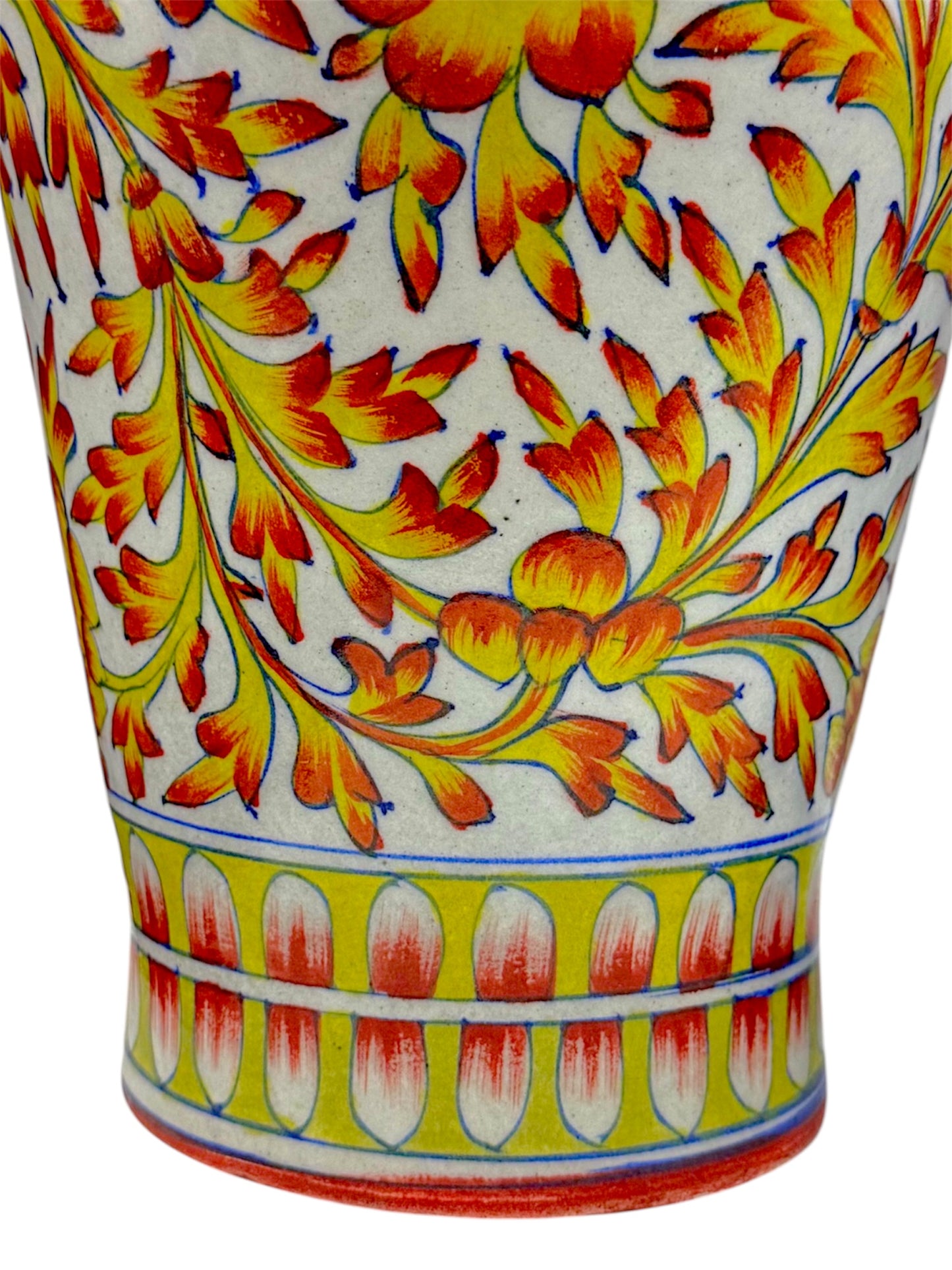 12-inch Blue Pottery Vase