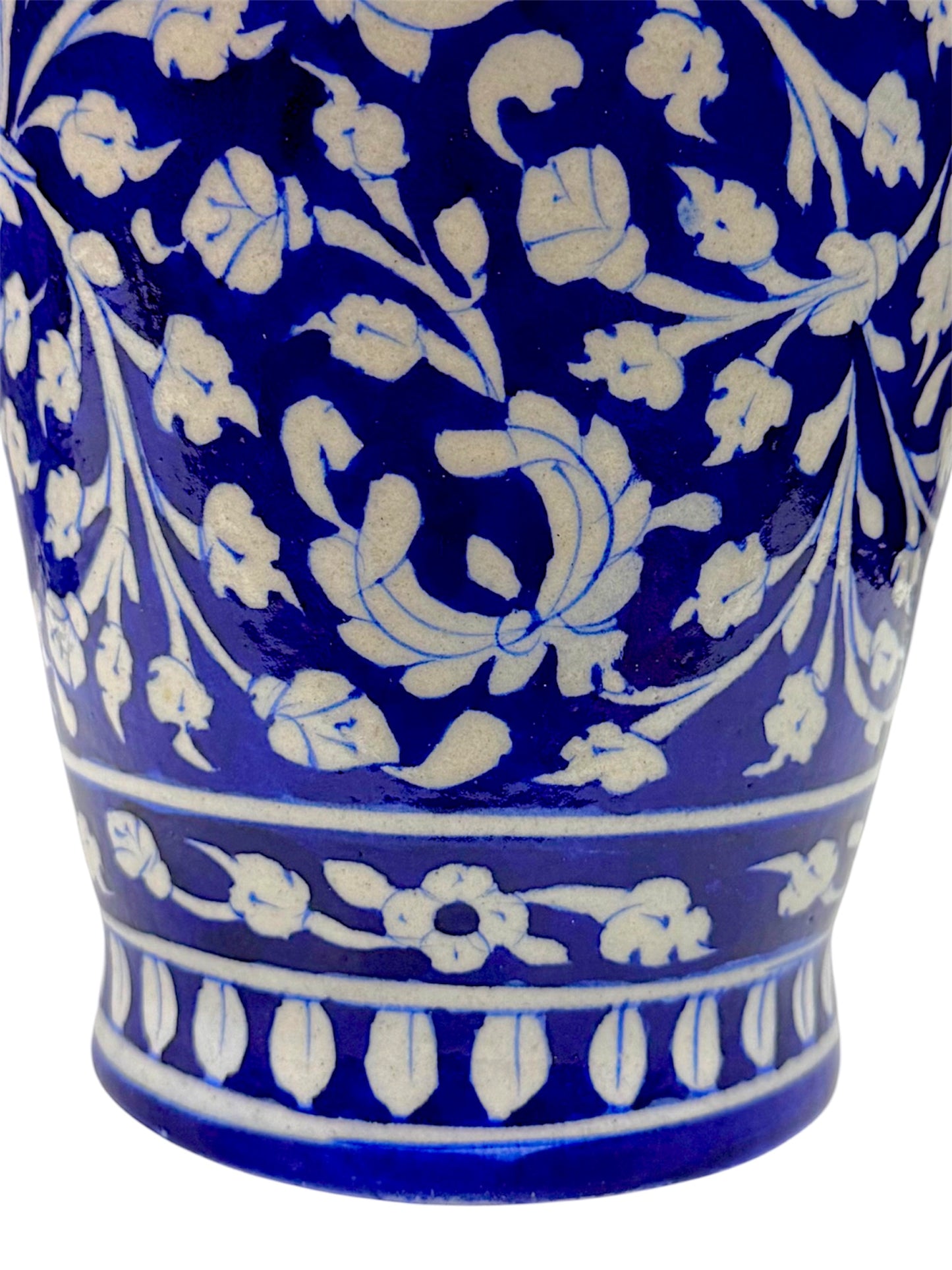 12-inch Blue Pottery Vase