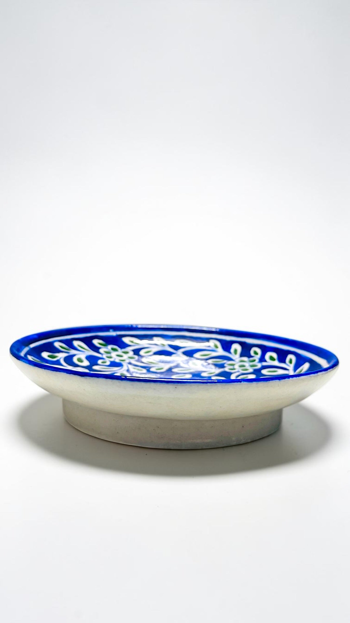 8-Inch Blue Pottery Plate
