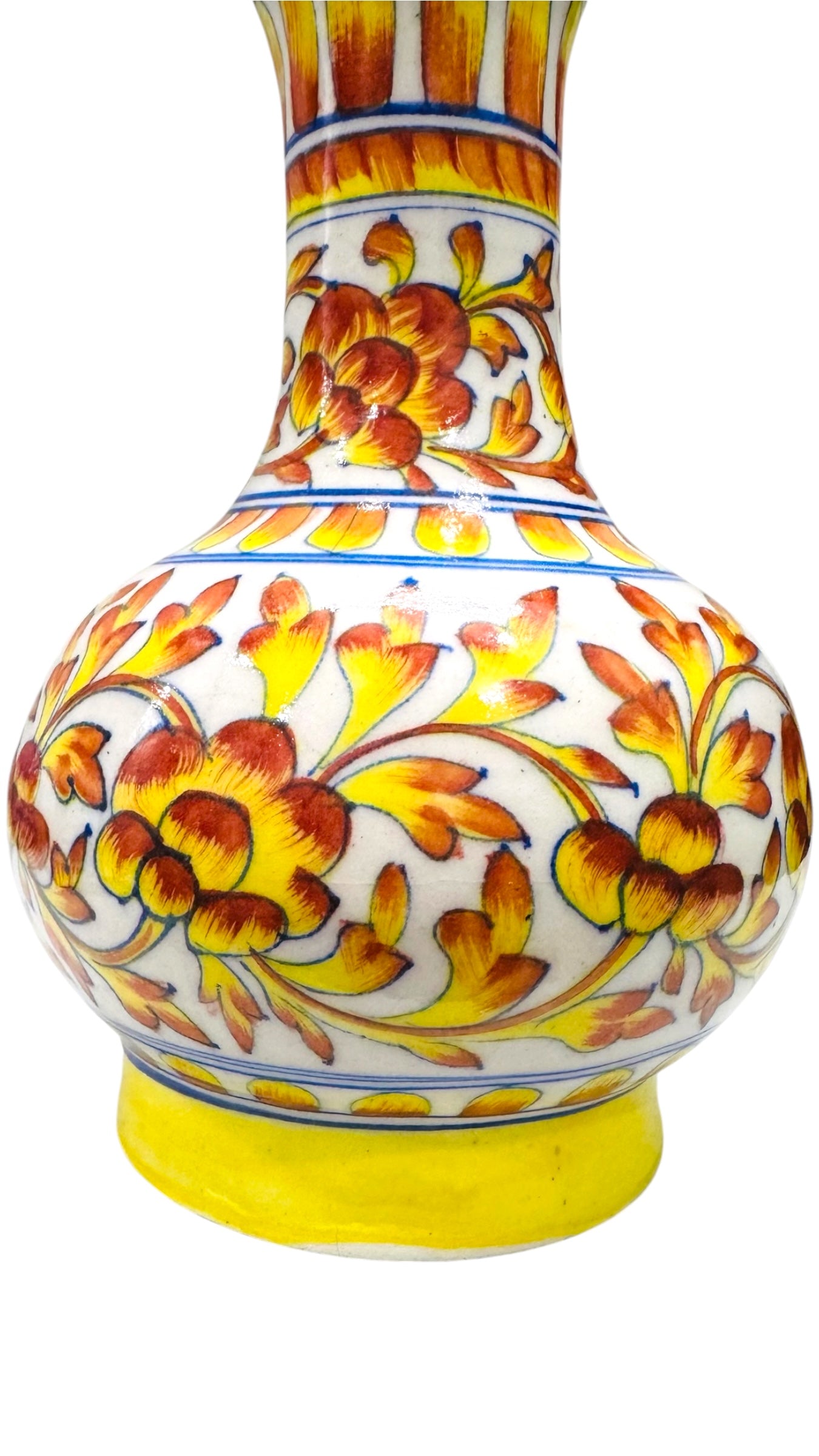 10-Inch Blue Pottery Surahi Vase