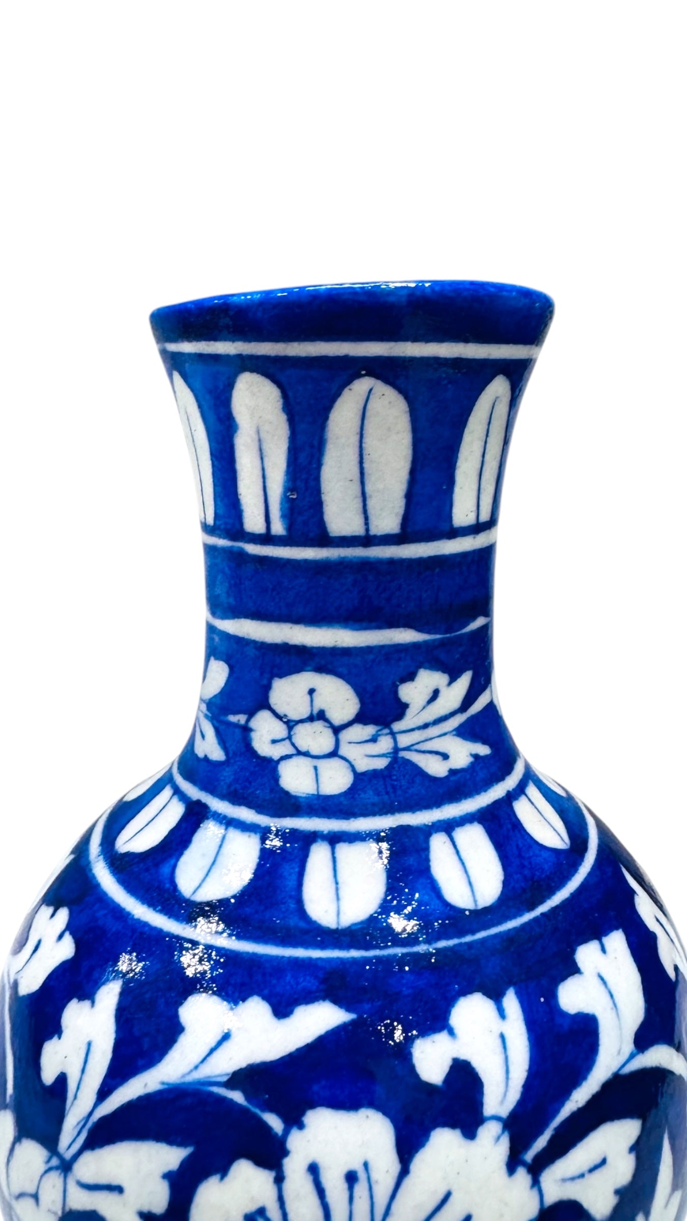 6-Inch Blue Pottery Vase