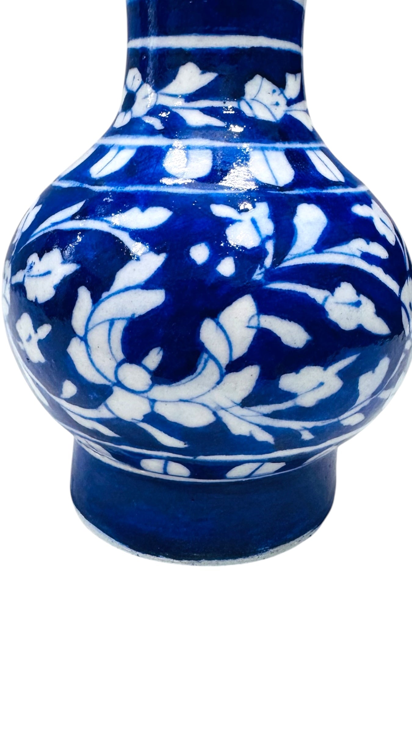 6-Inch Blue Pottery Vase