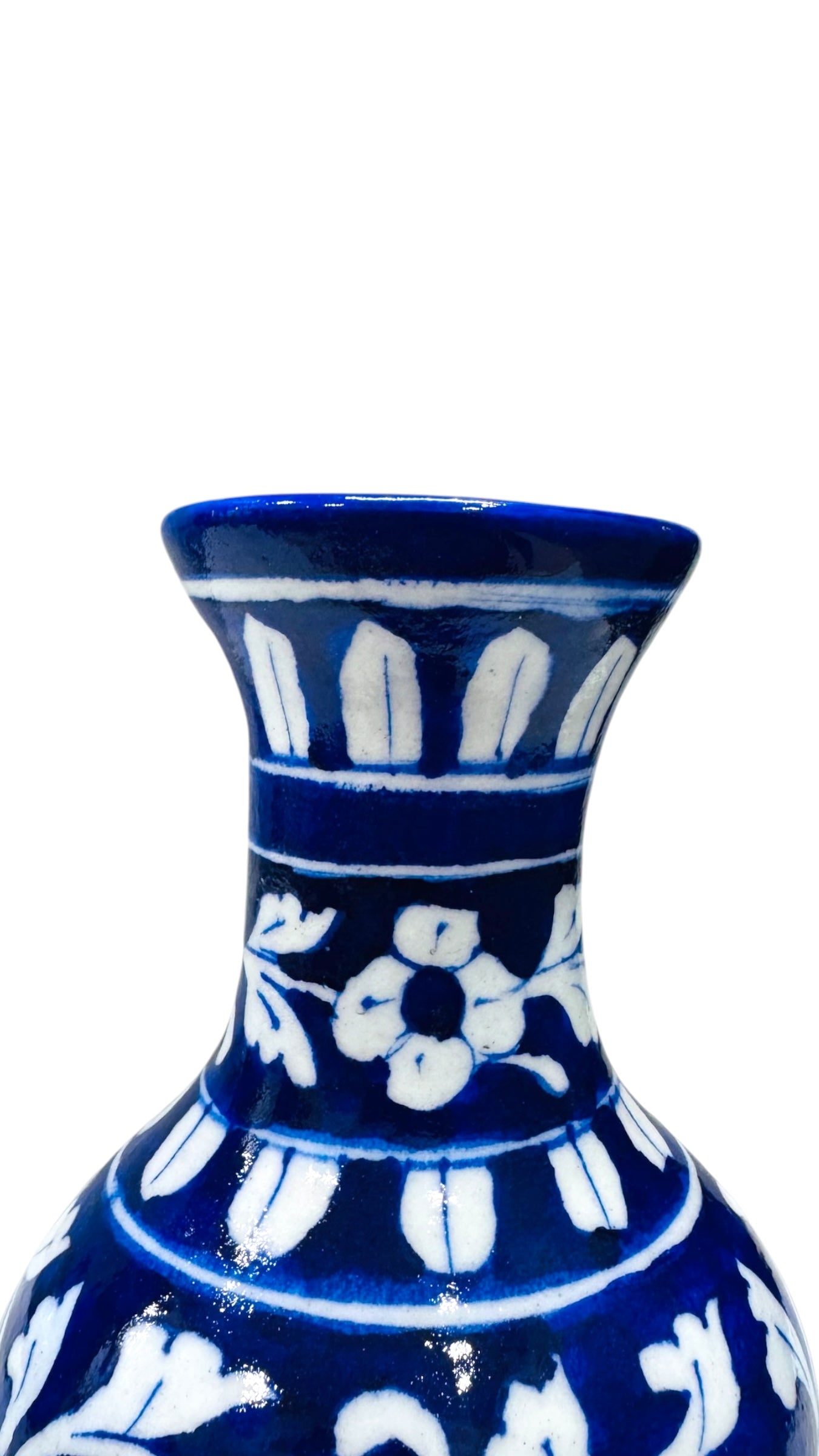 6-Inch Blue Pottery Vase