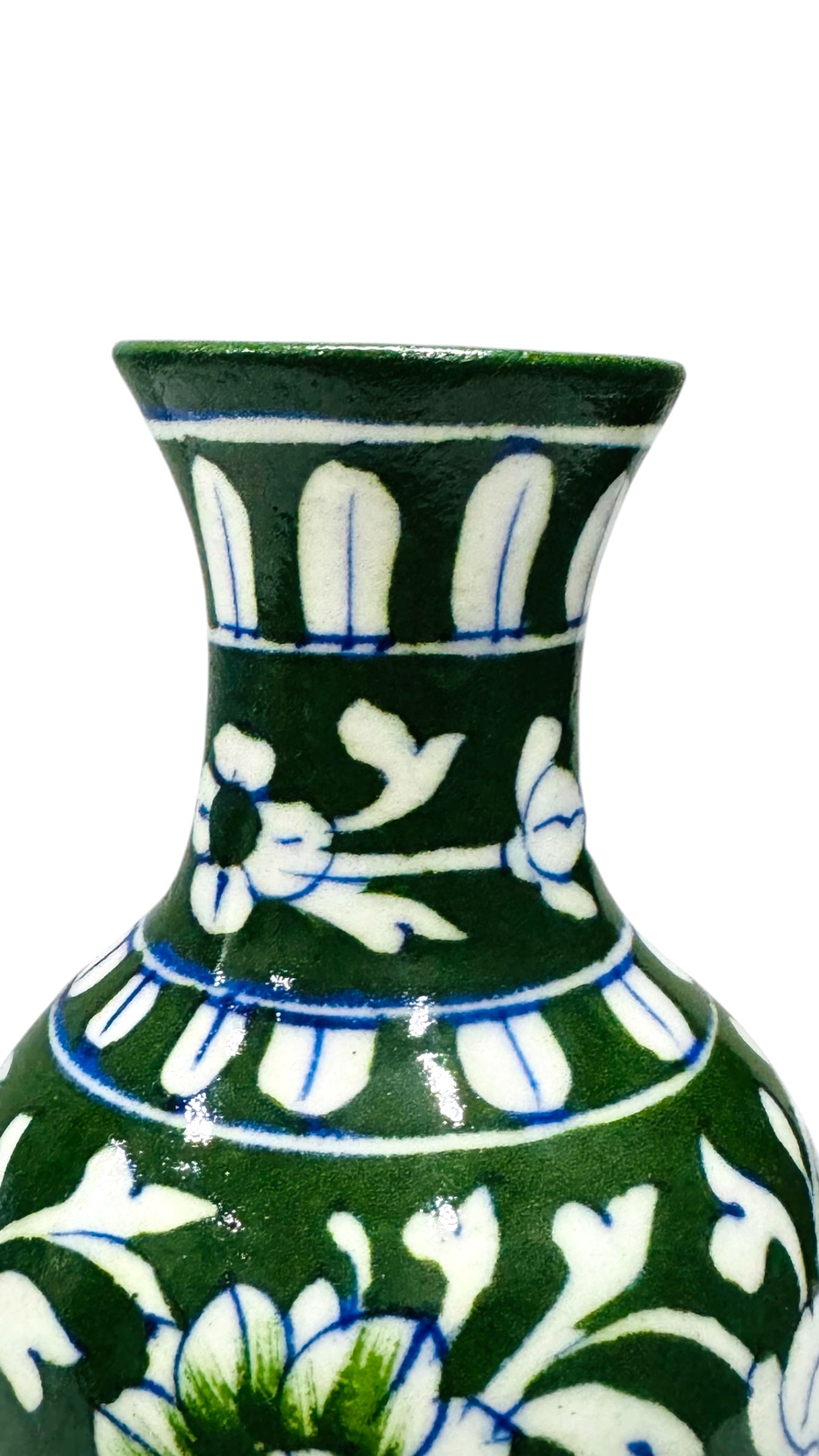 6-Inch Blue Pottery Vase