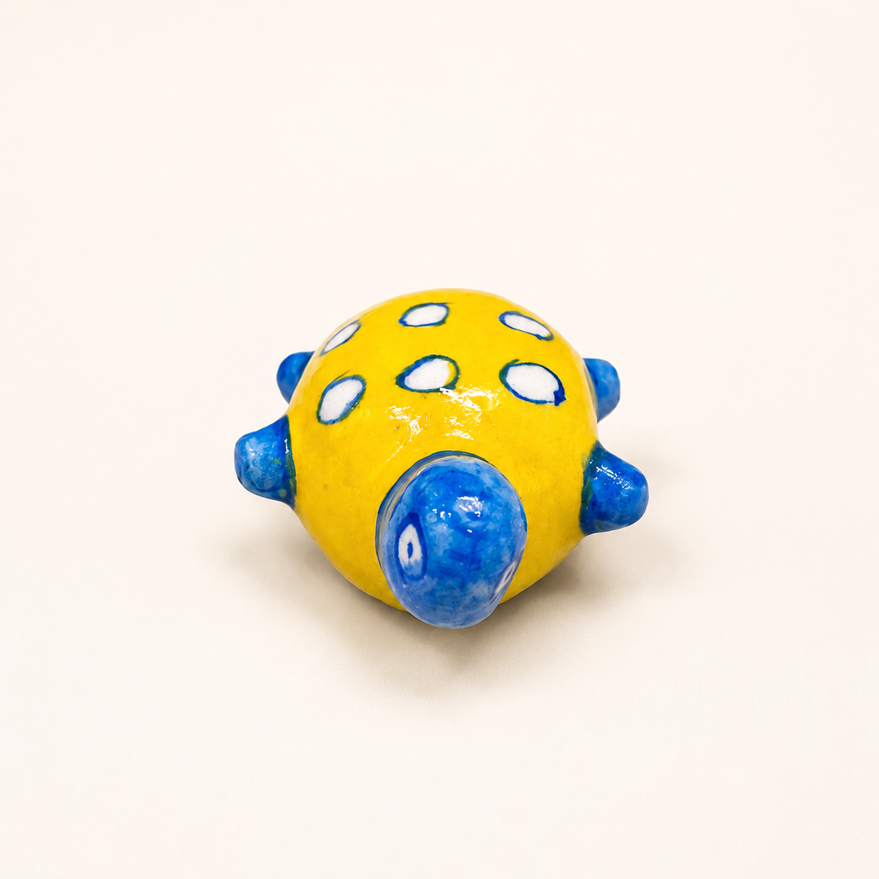 Blue Pottery Tortoise Paperweight