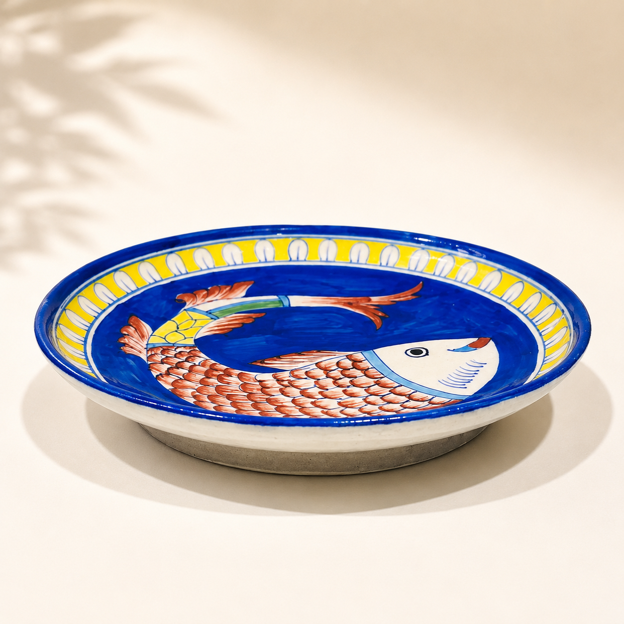 10 Inch Blue Pottery Plate