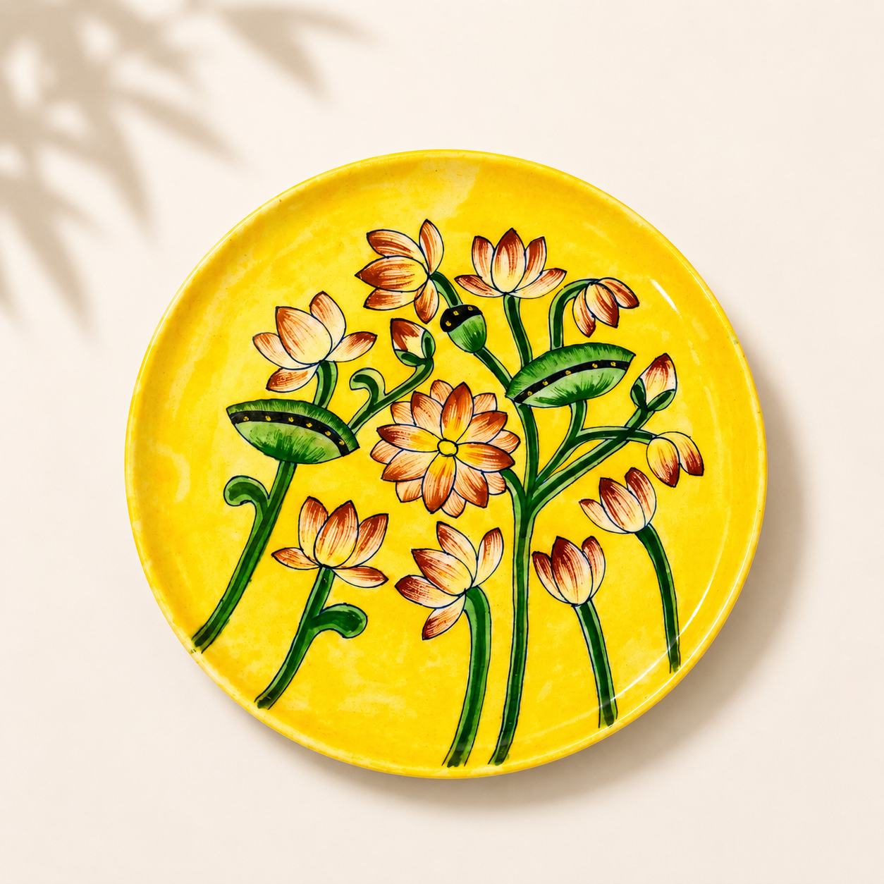 10 Inch Blue Pottery Plate