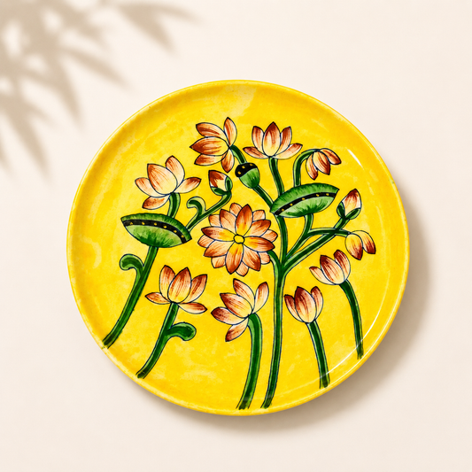 10 Inch Blue Pottery Plate