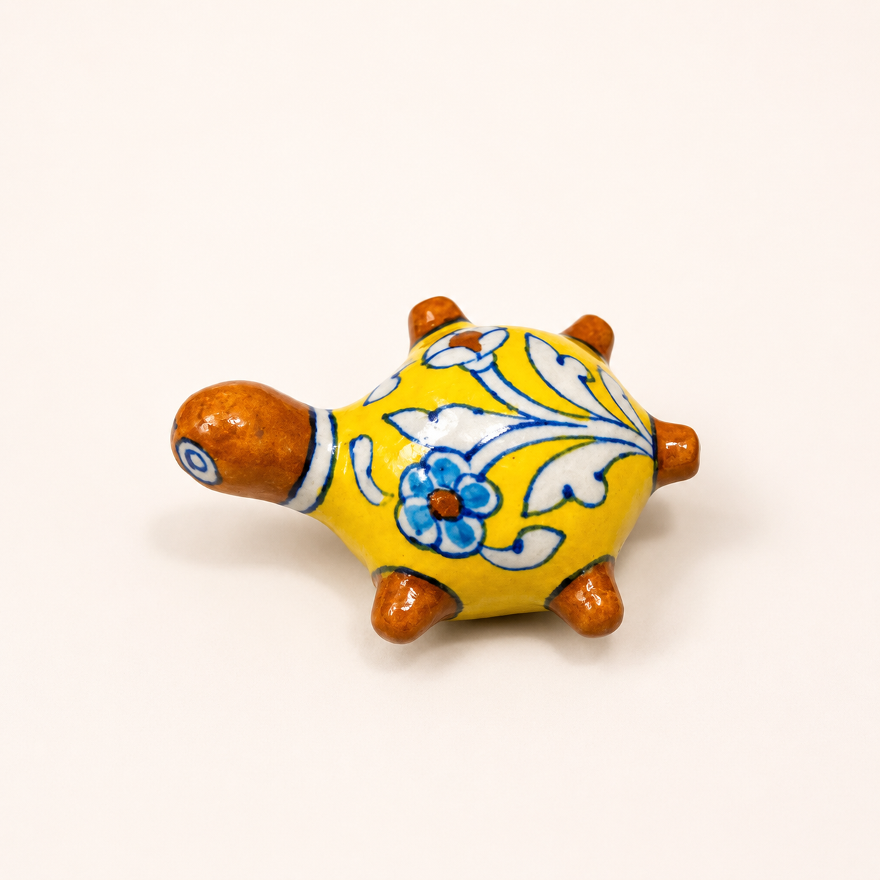 Blue Pottery Tortoise Paperweight