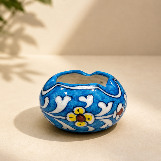 3-inch Blue Pottery Ashtray