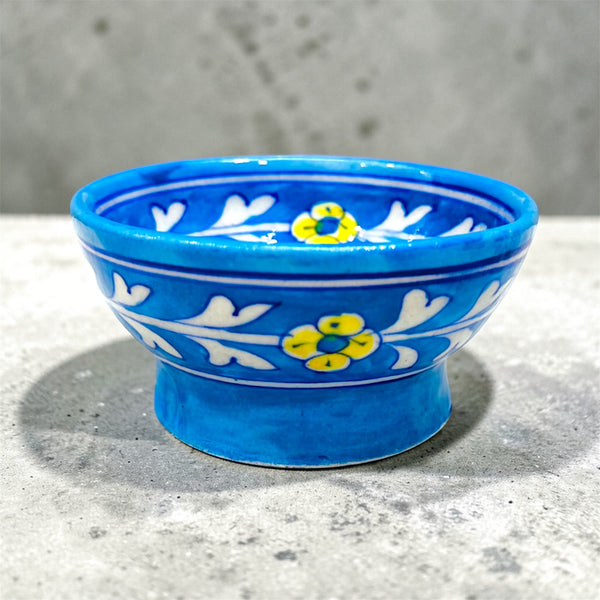 4 Inch Blue Pottery Bowl