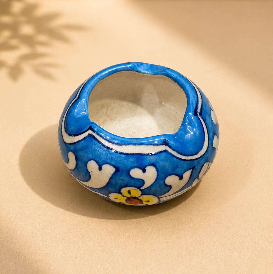 3-inch Blue Pottery Ashtray