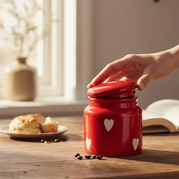 Love Pop Jar (1 Piece, Red Hearts)