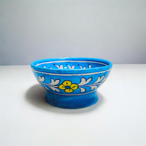 5 Inch Blue Pottery Bowl