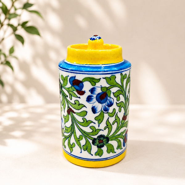 7-inch Blue Pottery Jar