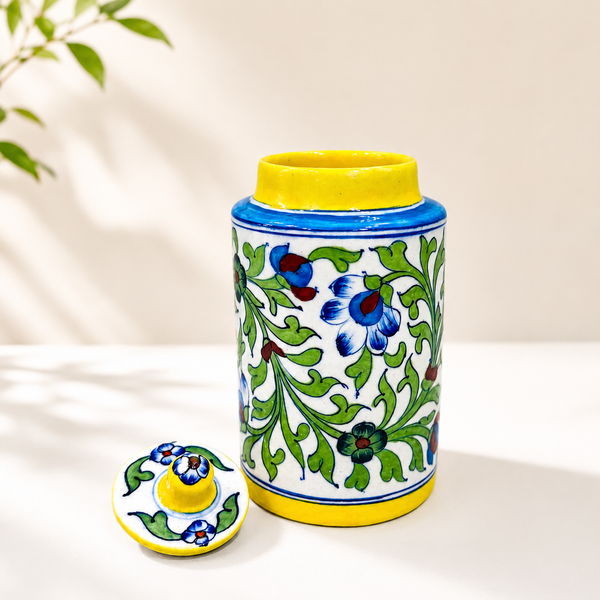 7-inch Blue Pottery Jar