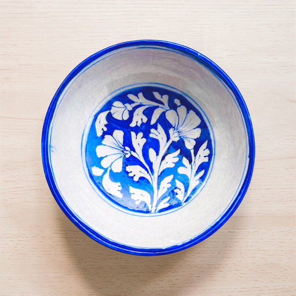 6-inch Blue Pottery Bowl