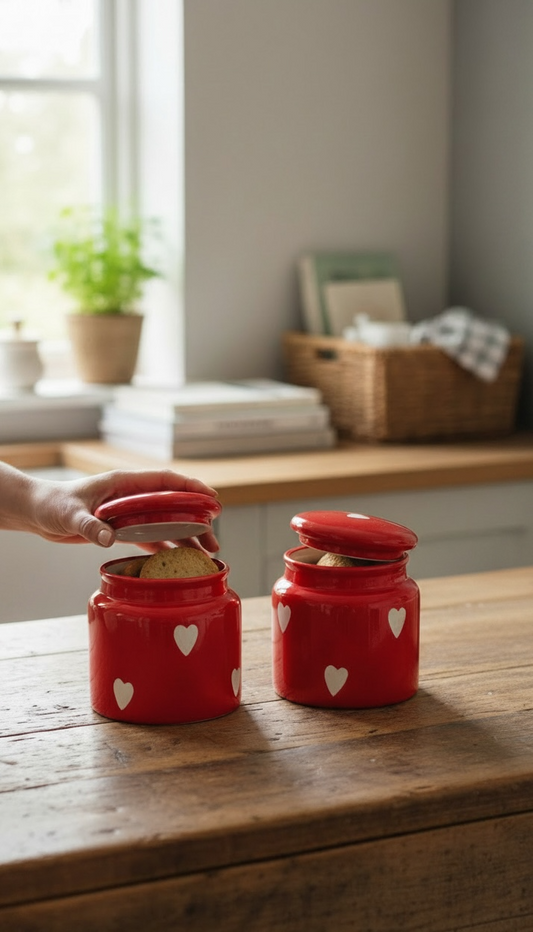 Love Pop Jar (1 Piece, Red Hearts)