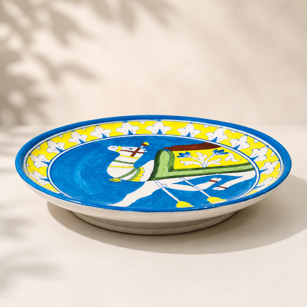 10 Inch Blue Pottery Plate