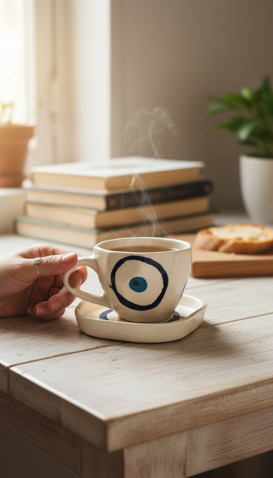 Nazar Charm Cup & Saucer Set (1 Cup + 1 Saucer)