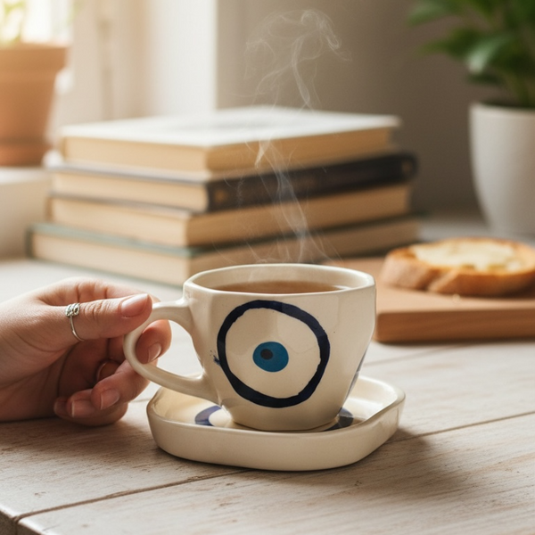 Nazar Charm Cup & Saucer Set (1 Cup + 1 Saucer)