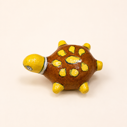 Blue Pottery Tortoise Paperweight