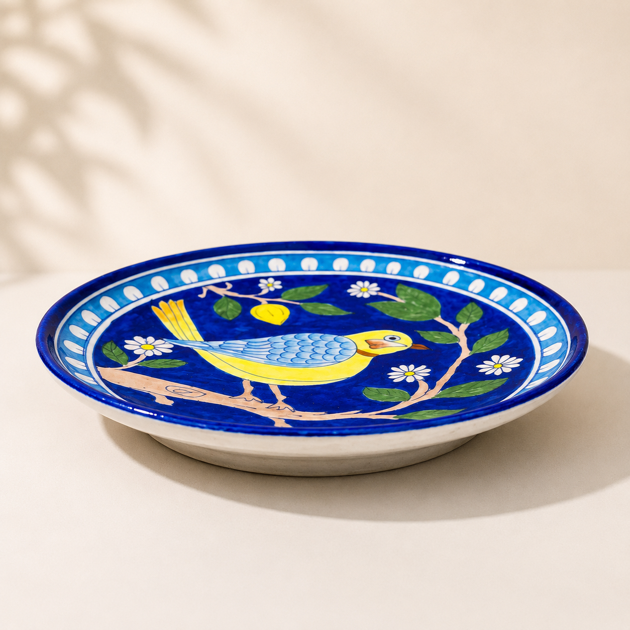 10 Inch Blue Pottery Plate