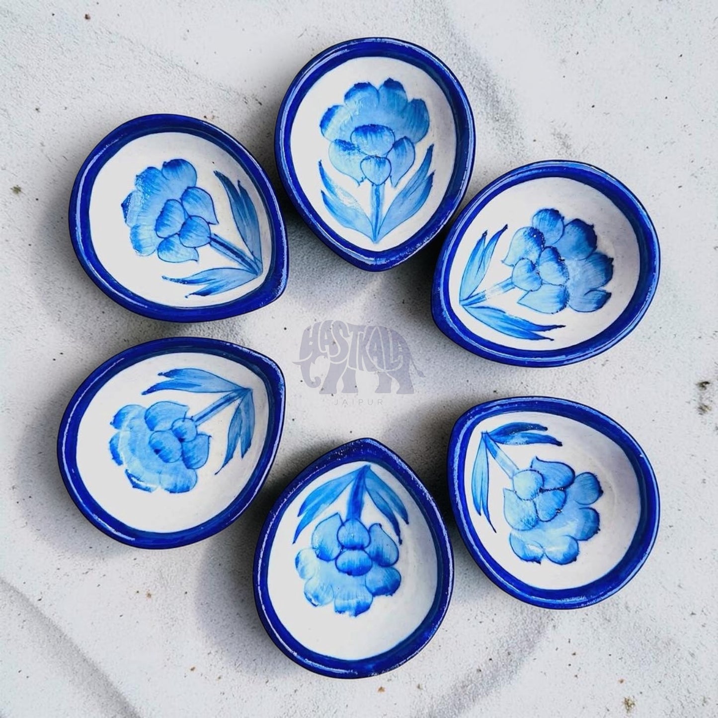 Blue Serenade Blue Pottery Diya
