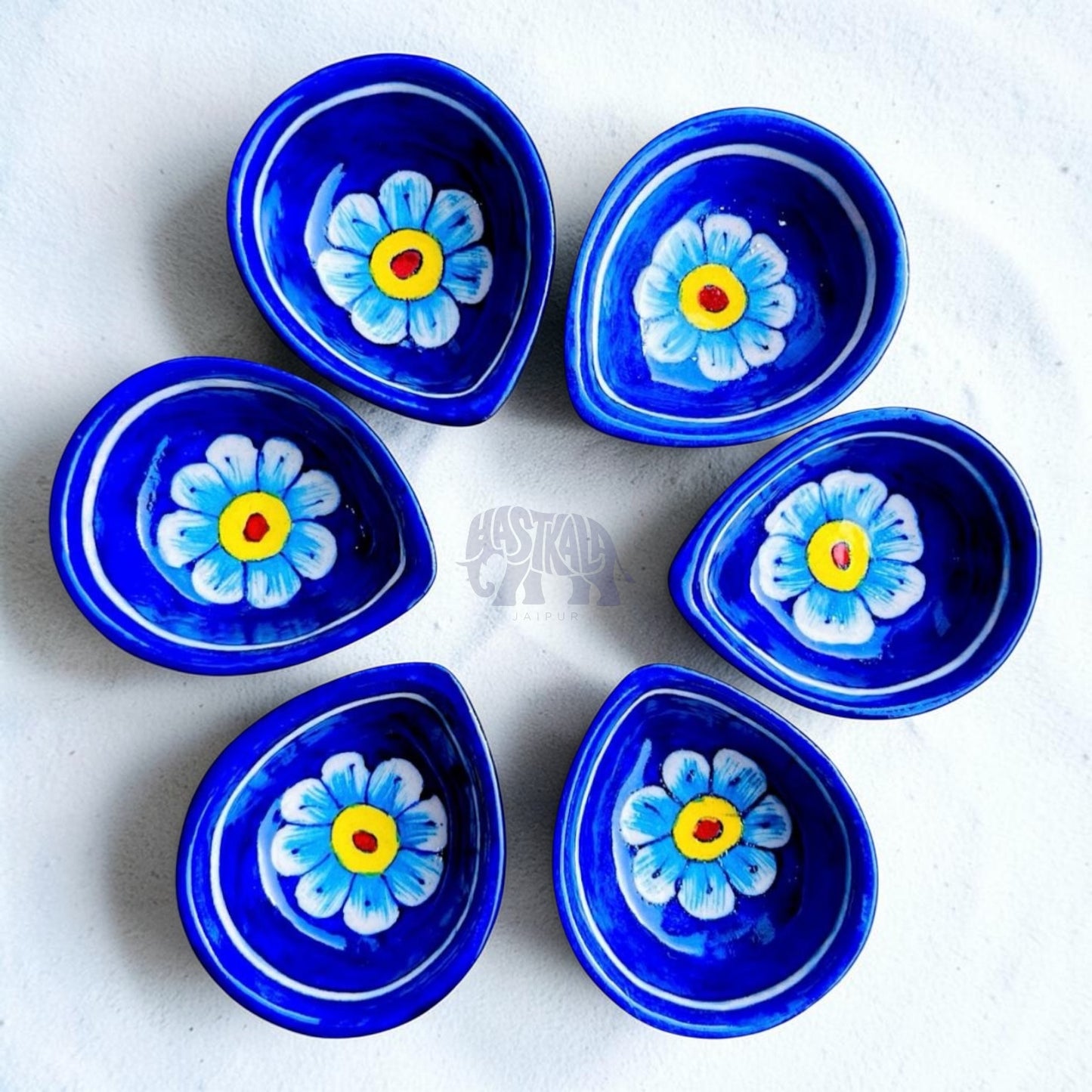 Blue Halo Blue Pottery Diya