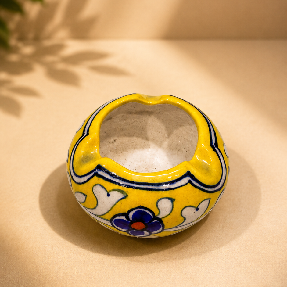 3-inch Blue Pottery Ashtray