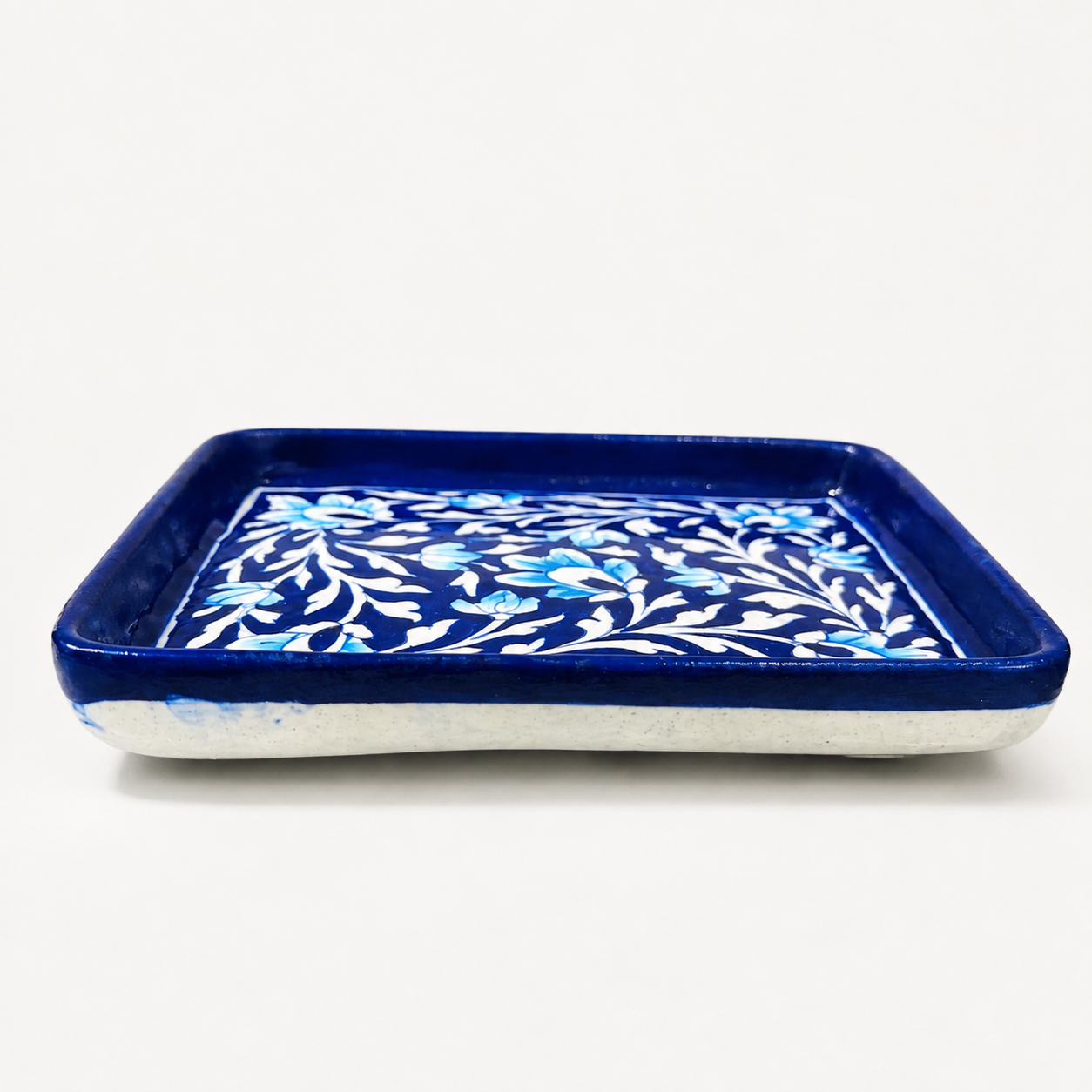 Blue Pottery Square Tray