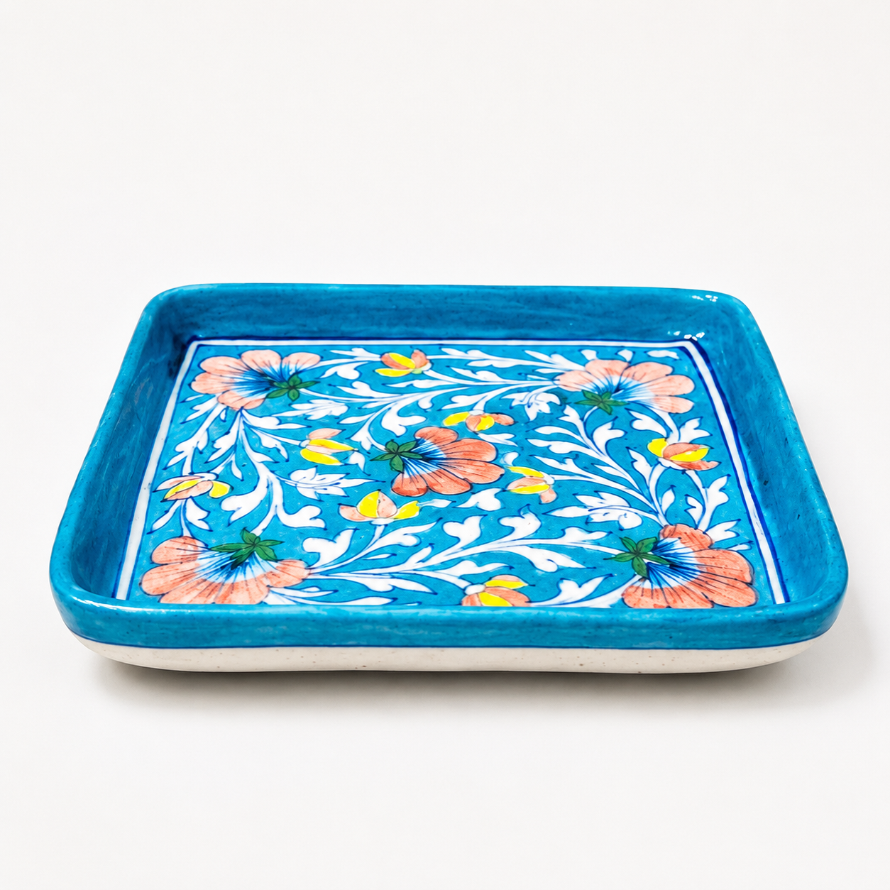 Blue Pottery Square Tray