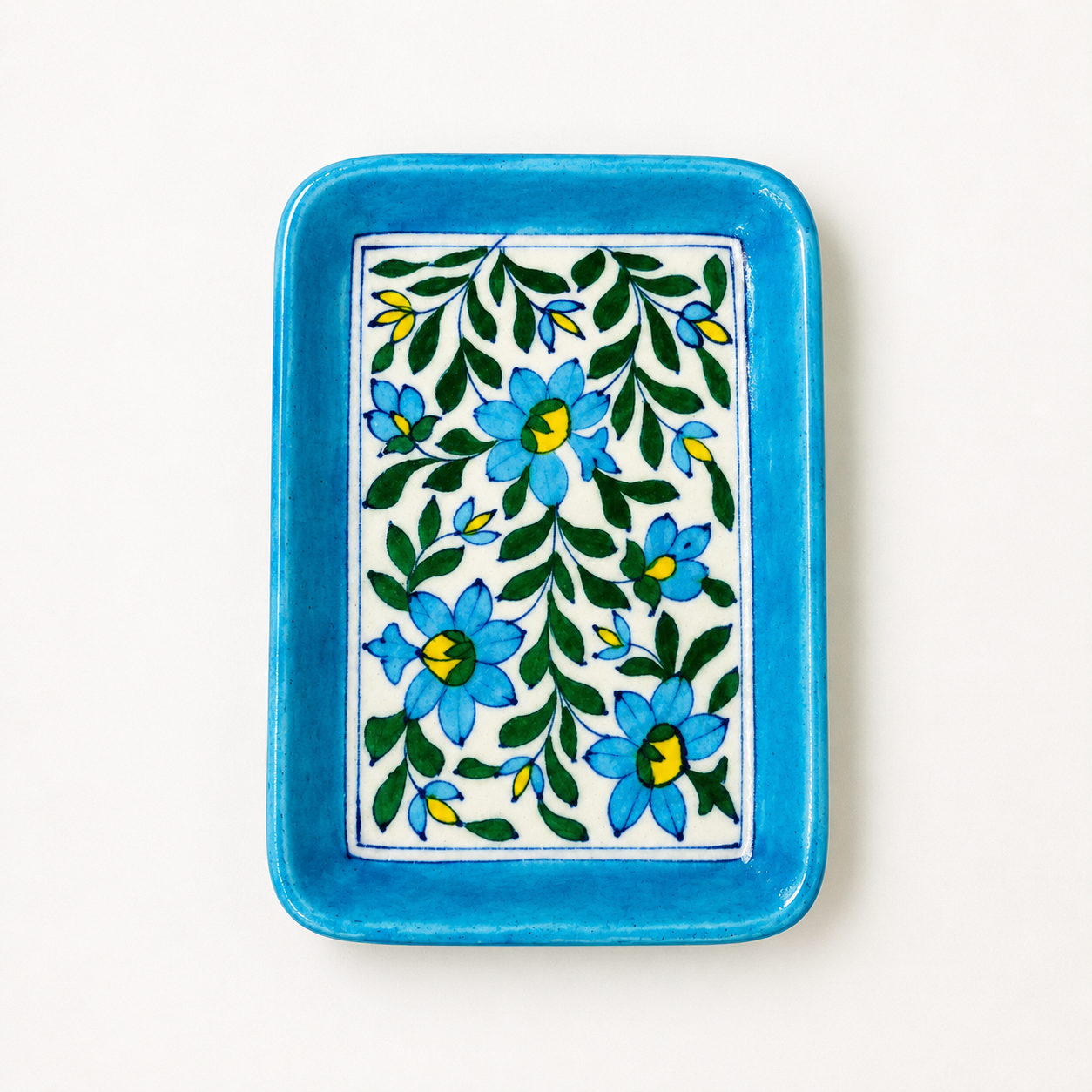 Blue Pottery Trinket & Snack Tray