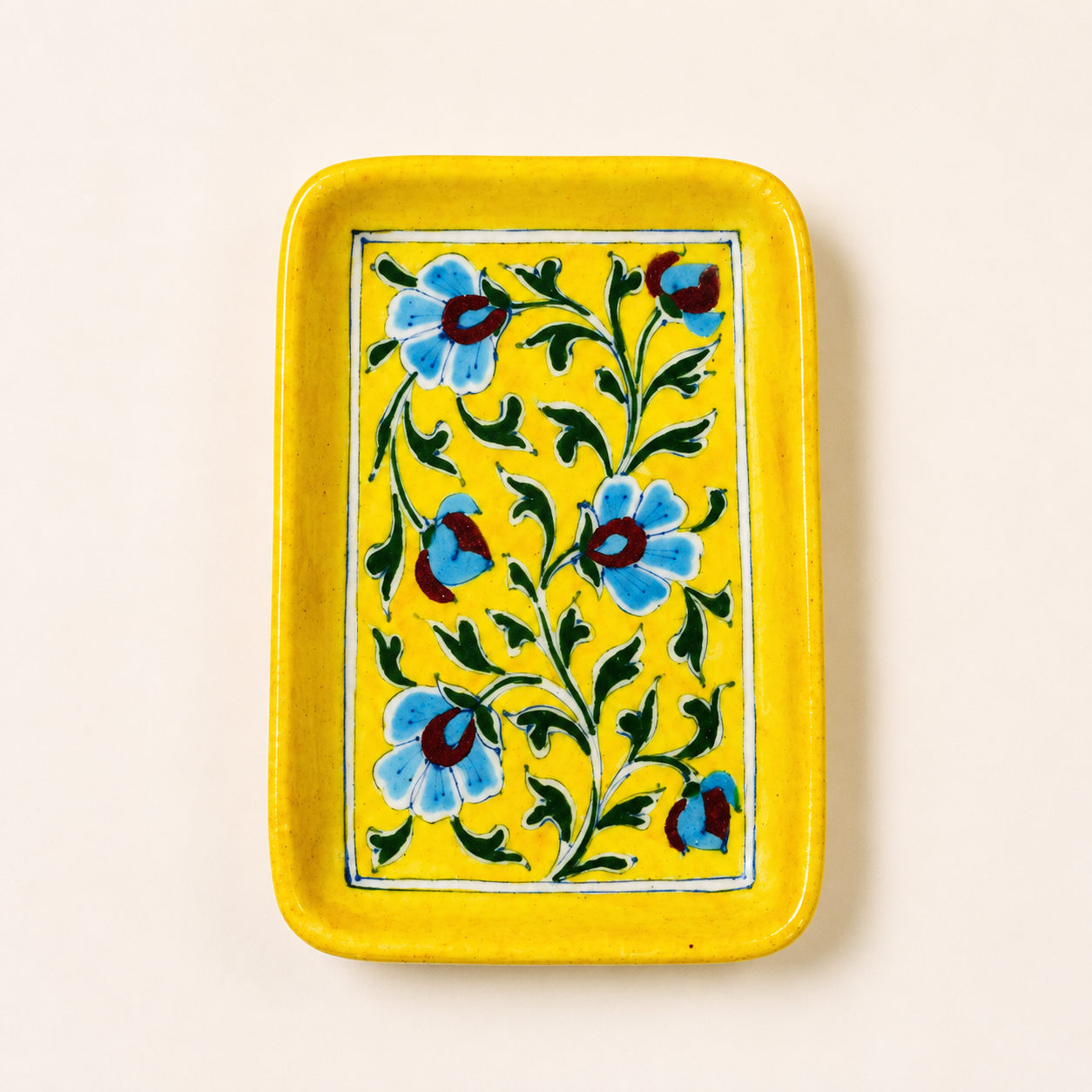 Blue Pottery Trinket & Snack Tray