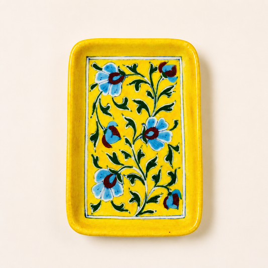 Blue Pottery Trinket & Snack Tray