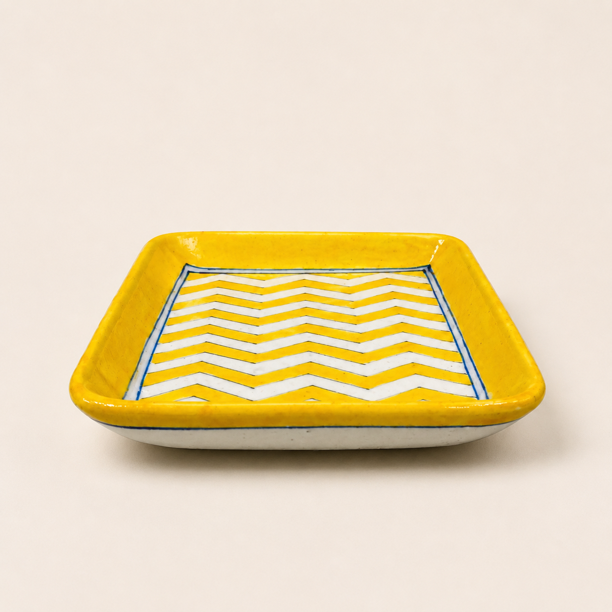 Blue Pottery Trinket & Snack Tray