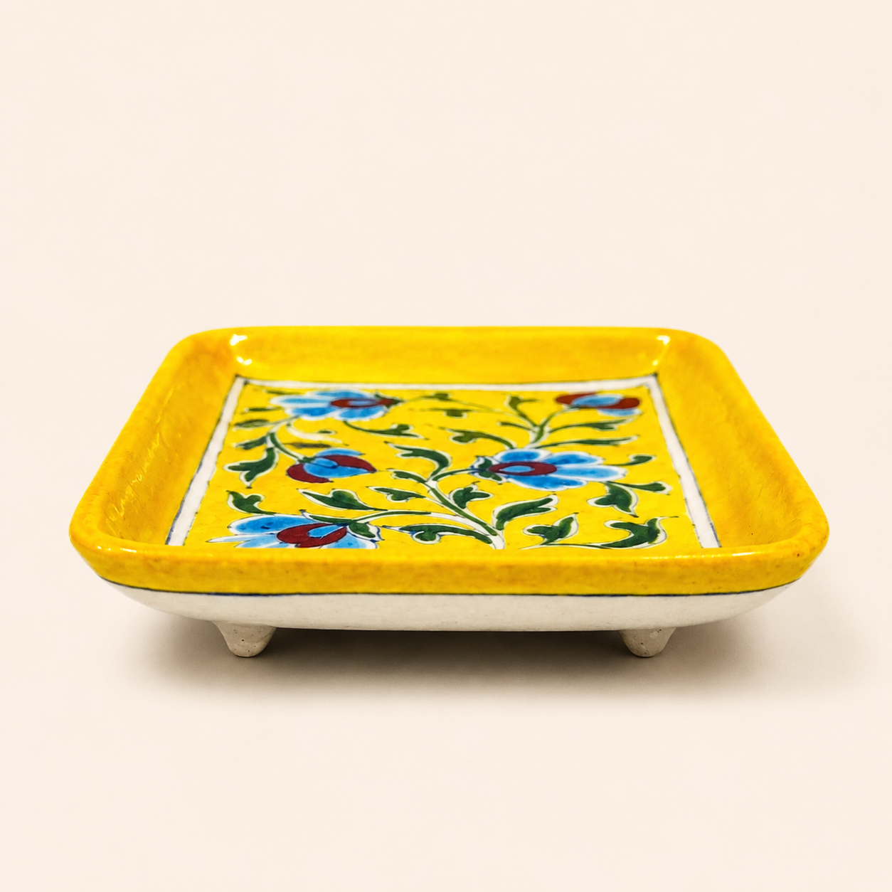 Blue Pottery Trinket & Snack Tray