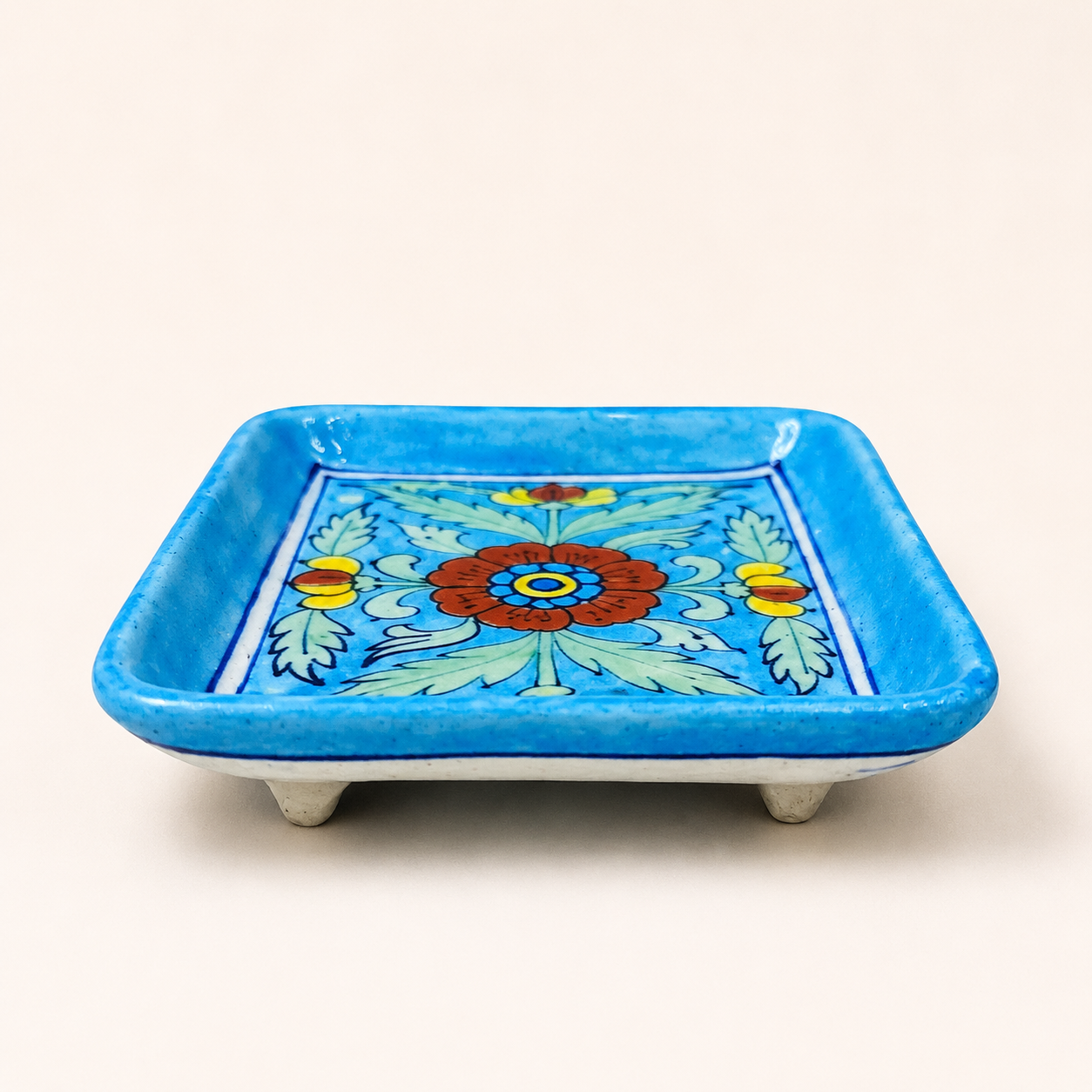 Blue Pottery Trinket & Snack Tray