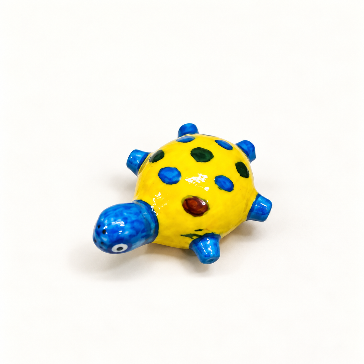 Blue Pottery Tortoise Paperweight