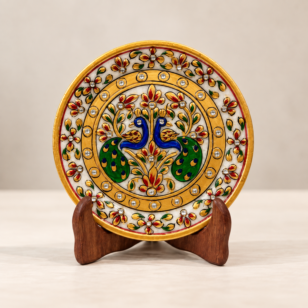6 inch Marble Plate with Stand