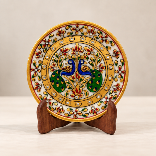 6 inch Marble Plate with Stand