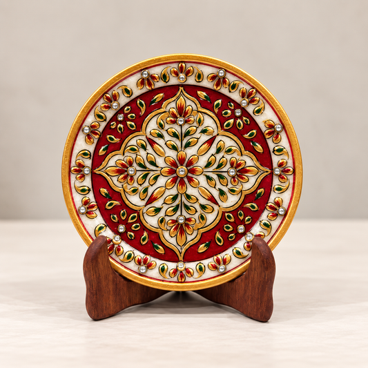 6 inch Marble Plate with Stand
