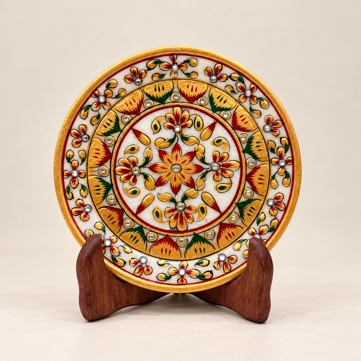 6 inch Marble Plate with Stand